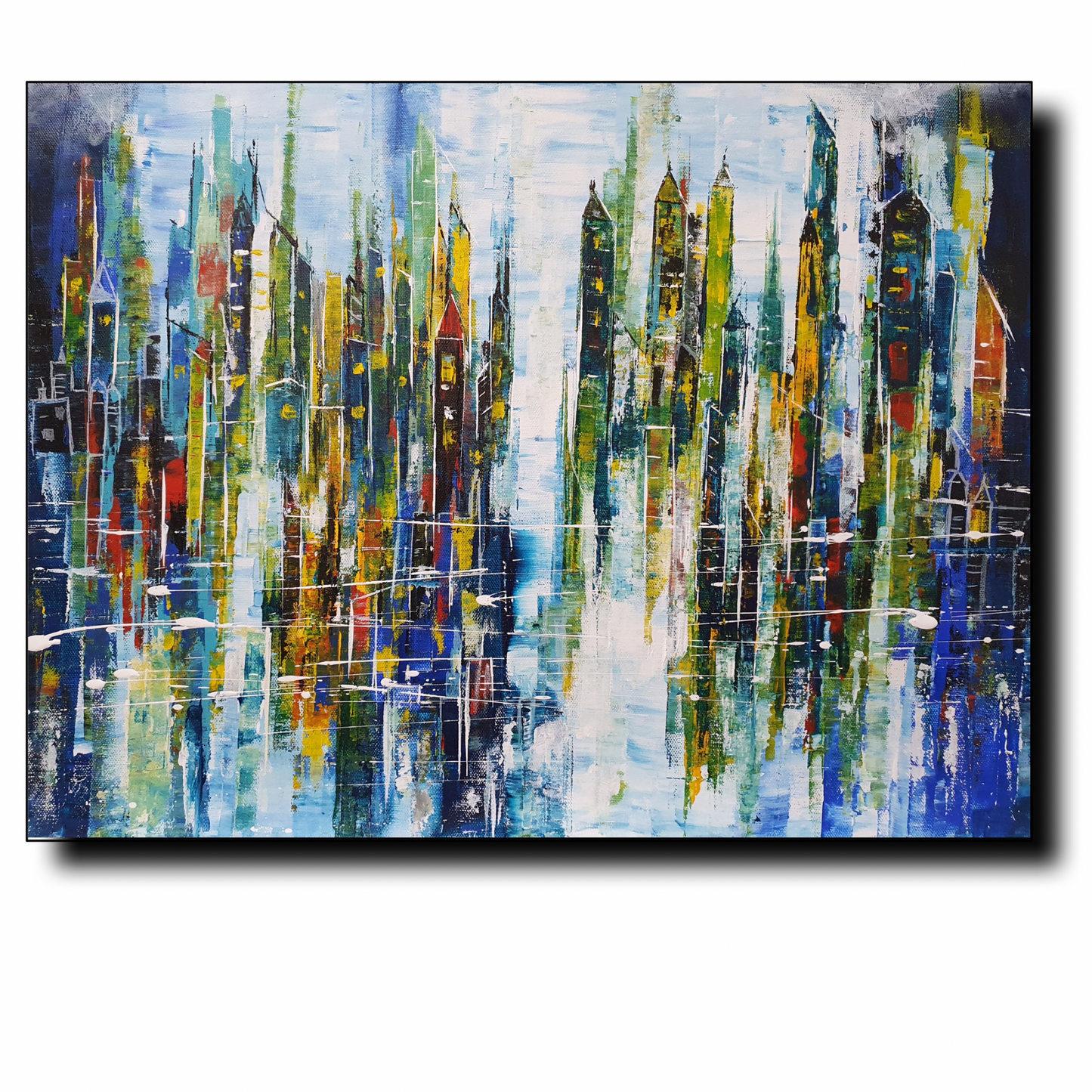 Colourful City on lake
