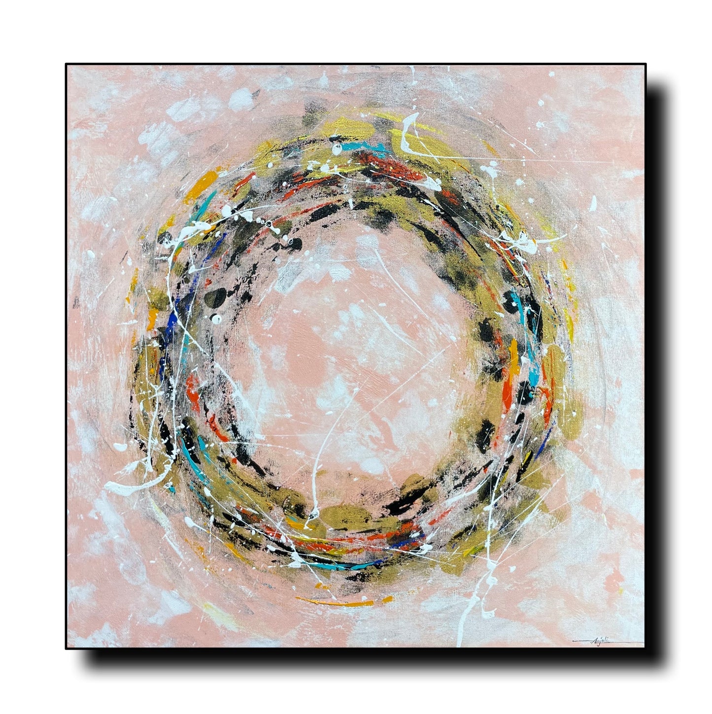 Golden Circle - Abstract Art