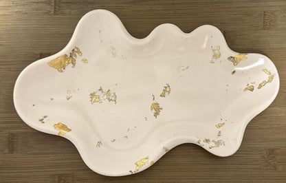 Handcrafted Jesmonite Tray, Jewelry Box & Lotus Bowl Set