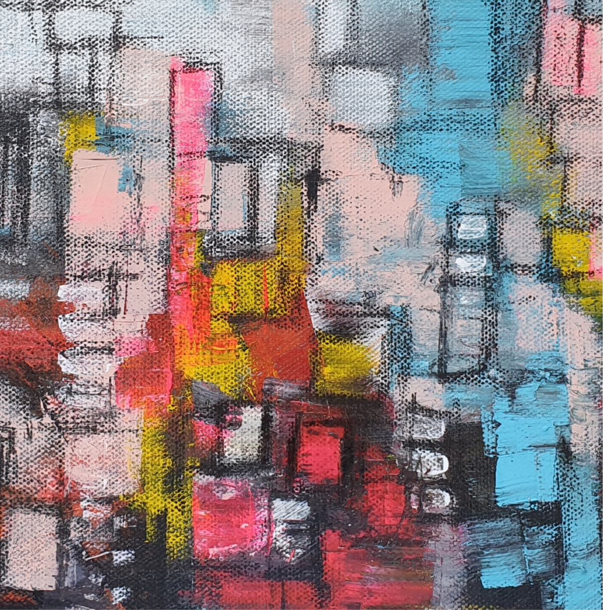 City Rhythms – Abstract Cityscape in Vibrant Colors”